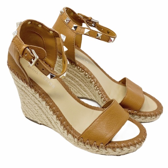 Marc Fisher Shoes - MARC FISHER kicker espadrilles wedges shoes tan 6M